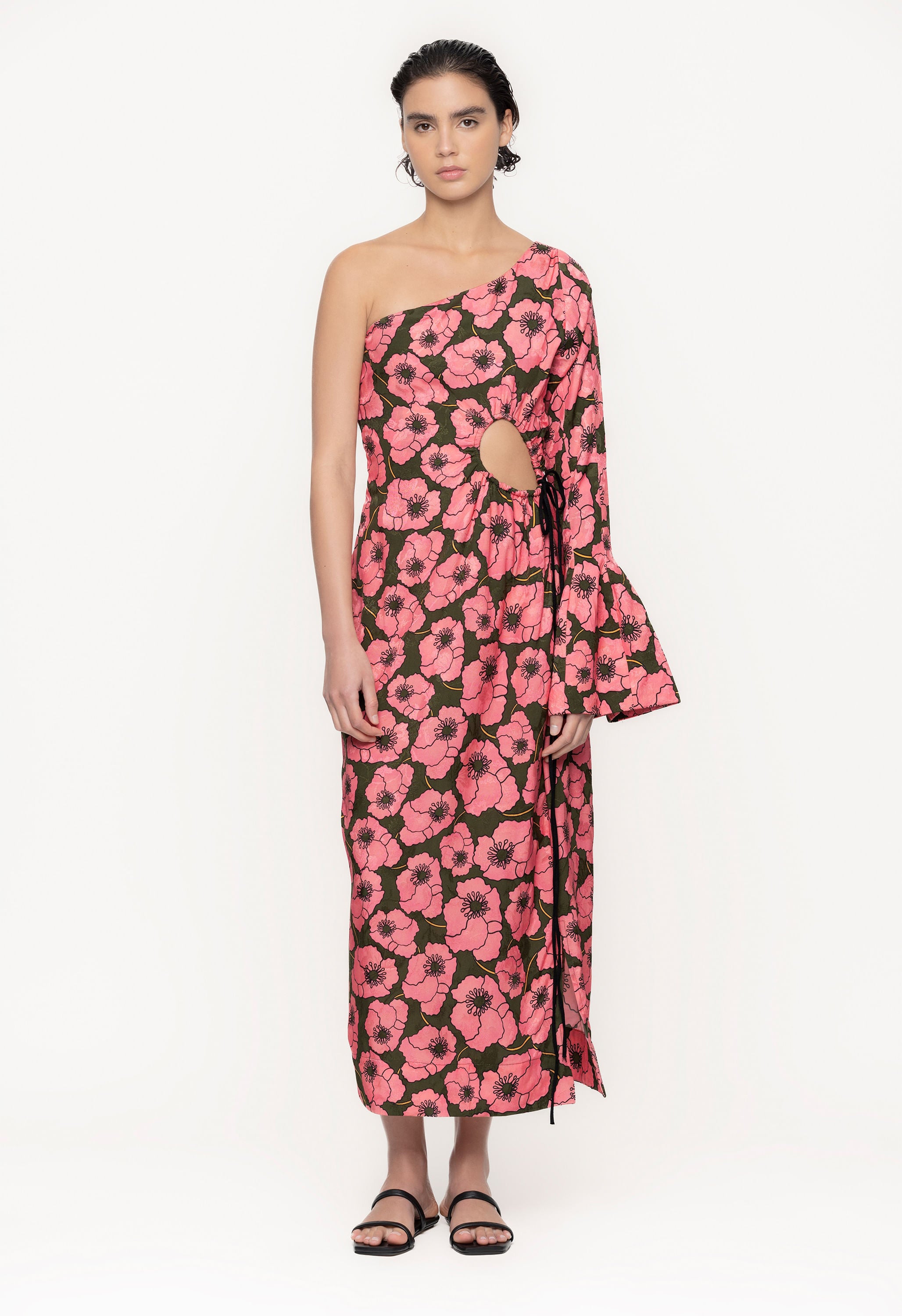 Cadillo-Botanico-Rosa-Viscose-Jacquard-Maxi-Dress-11243