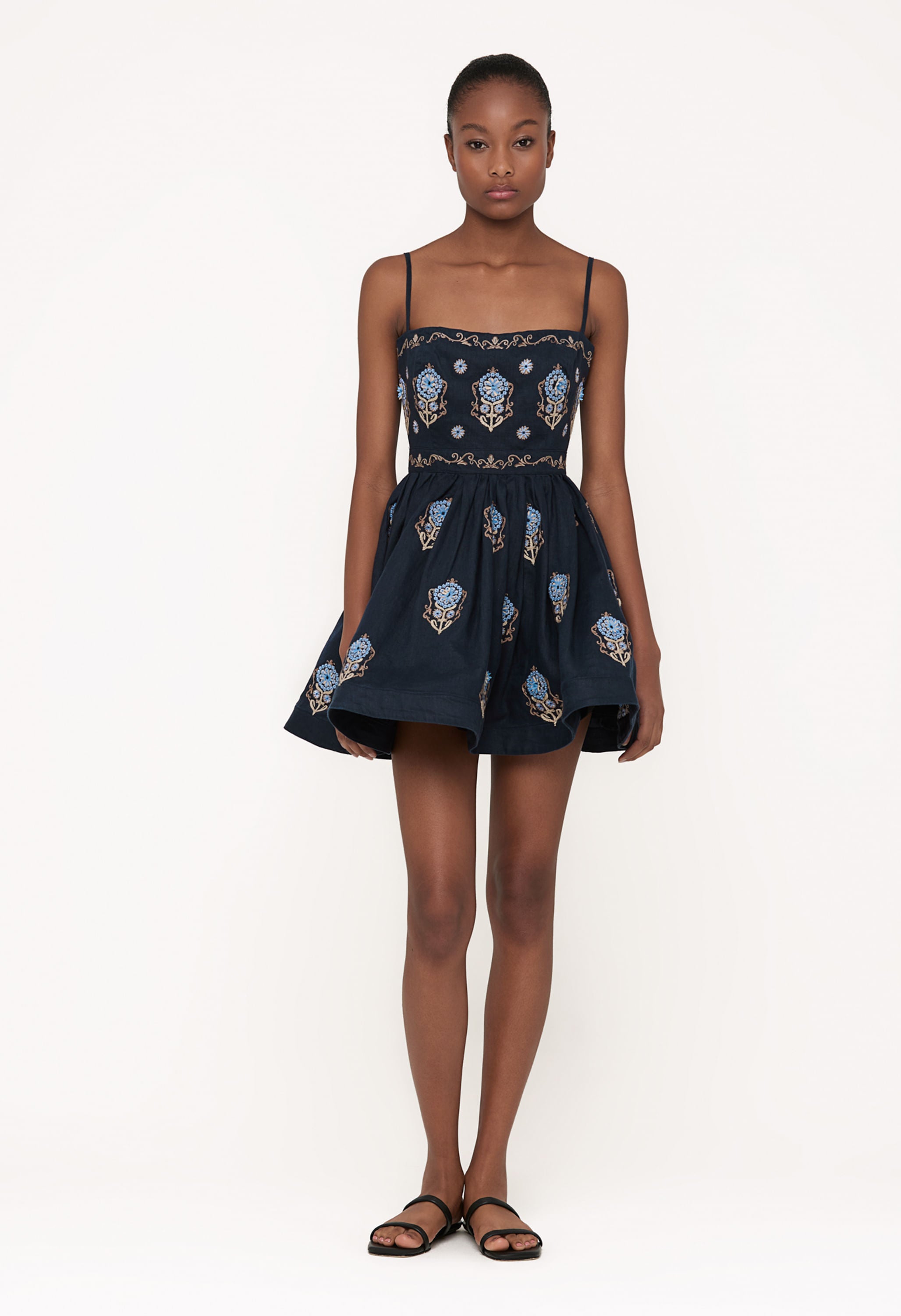 Sapucai-Mosaico-Hand-Embroidered-Linen-Mini-Dress-11962