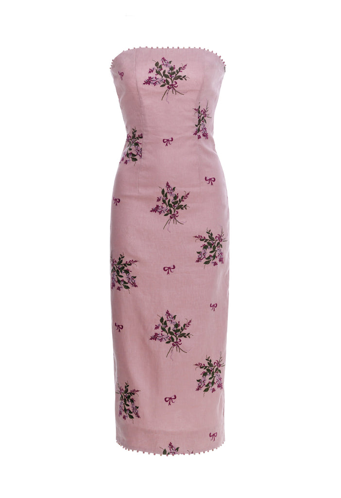 Wisteria Midi Dress | Ivory Multi