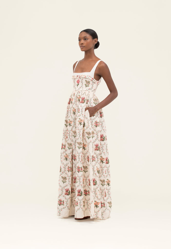 agua bendita clare maxi dress Aurora Barbara Orquidea Maxi Dress