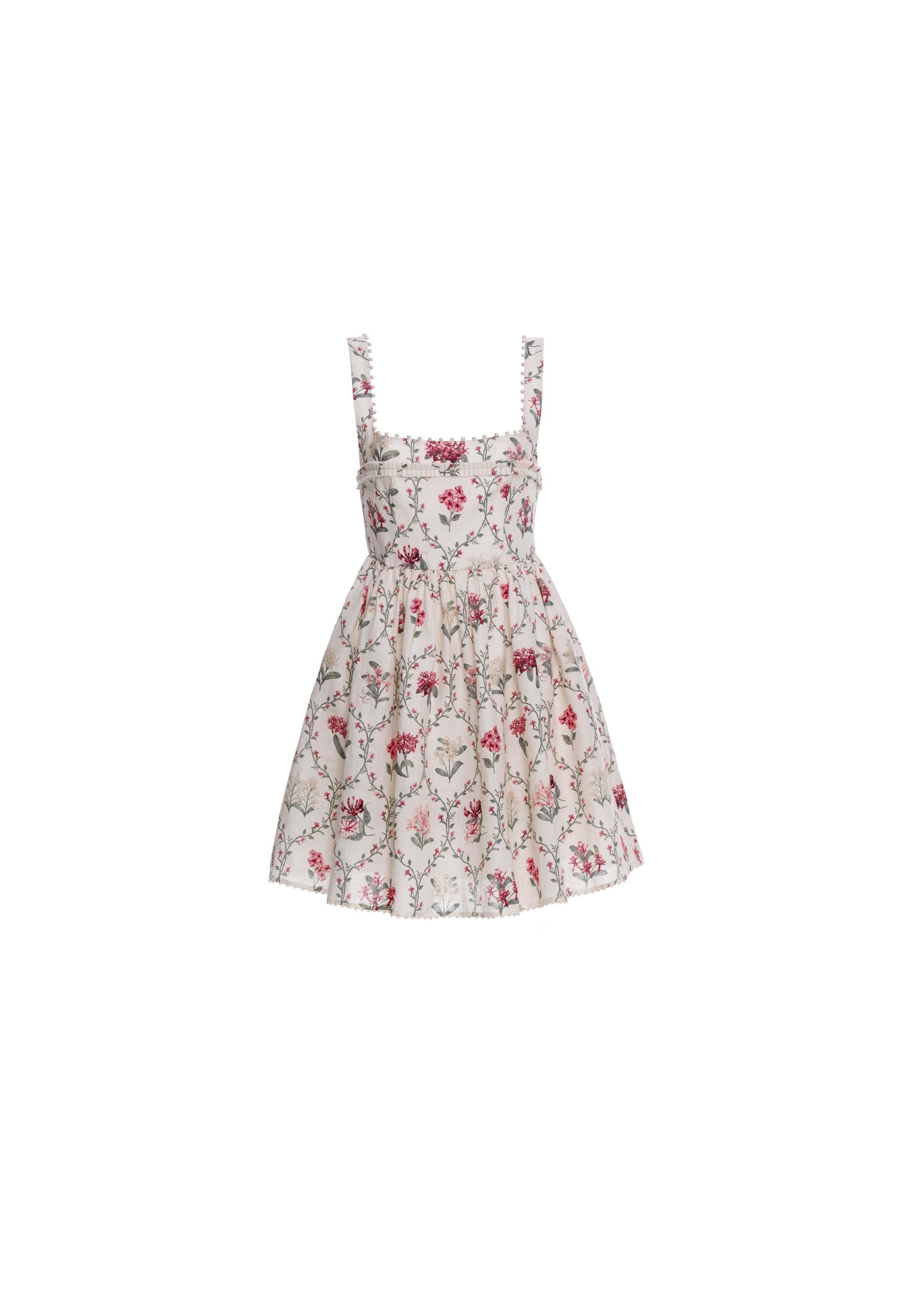 agua by agua bendita barbara floral linen midi dress Agua By Agua Bendita Women's Barbara Bougainvillea Midi Dress
