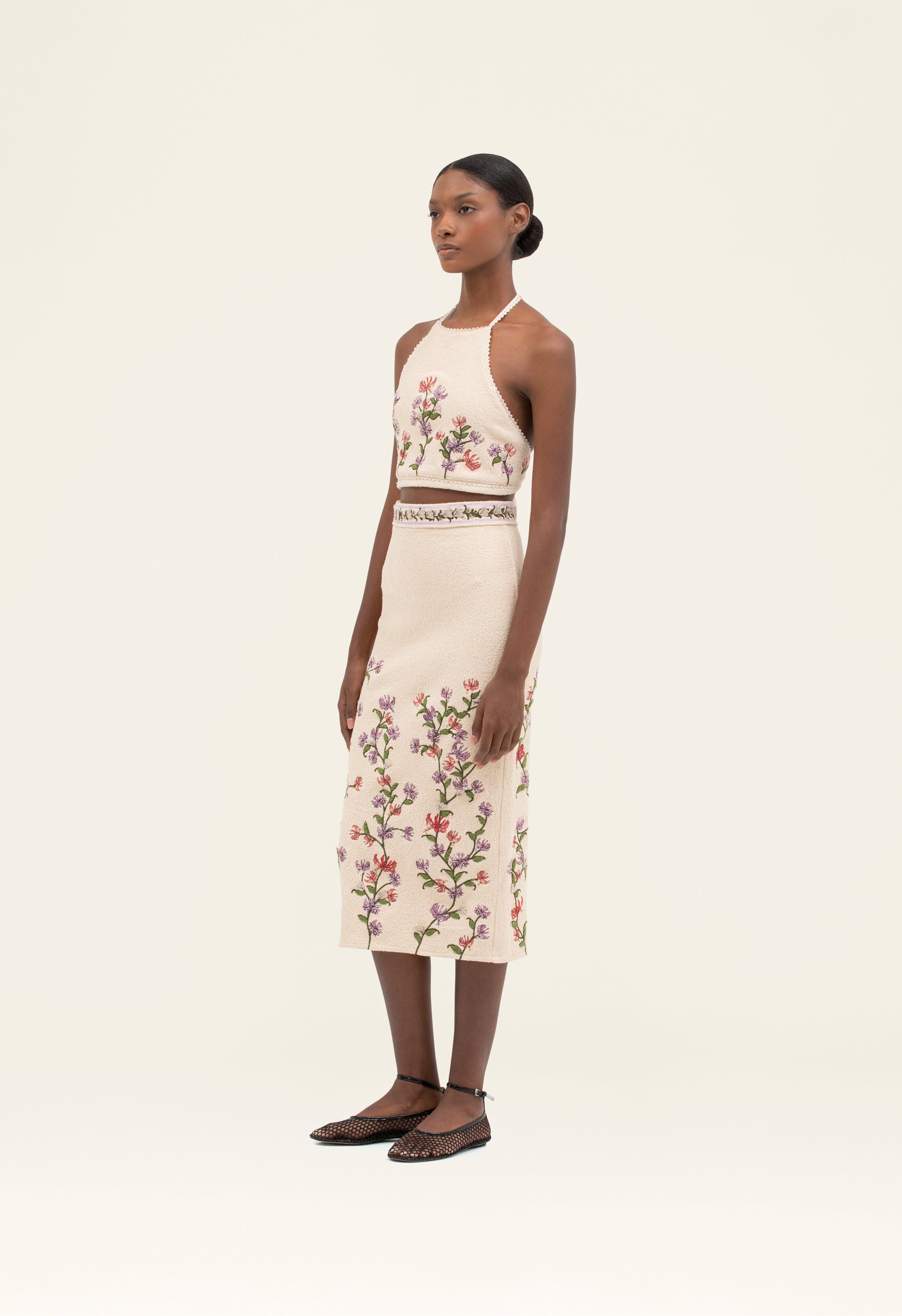 Chlorella Honeysuckle Midi Skirt | Agua by Agua Bendita – AGUA by