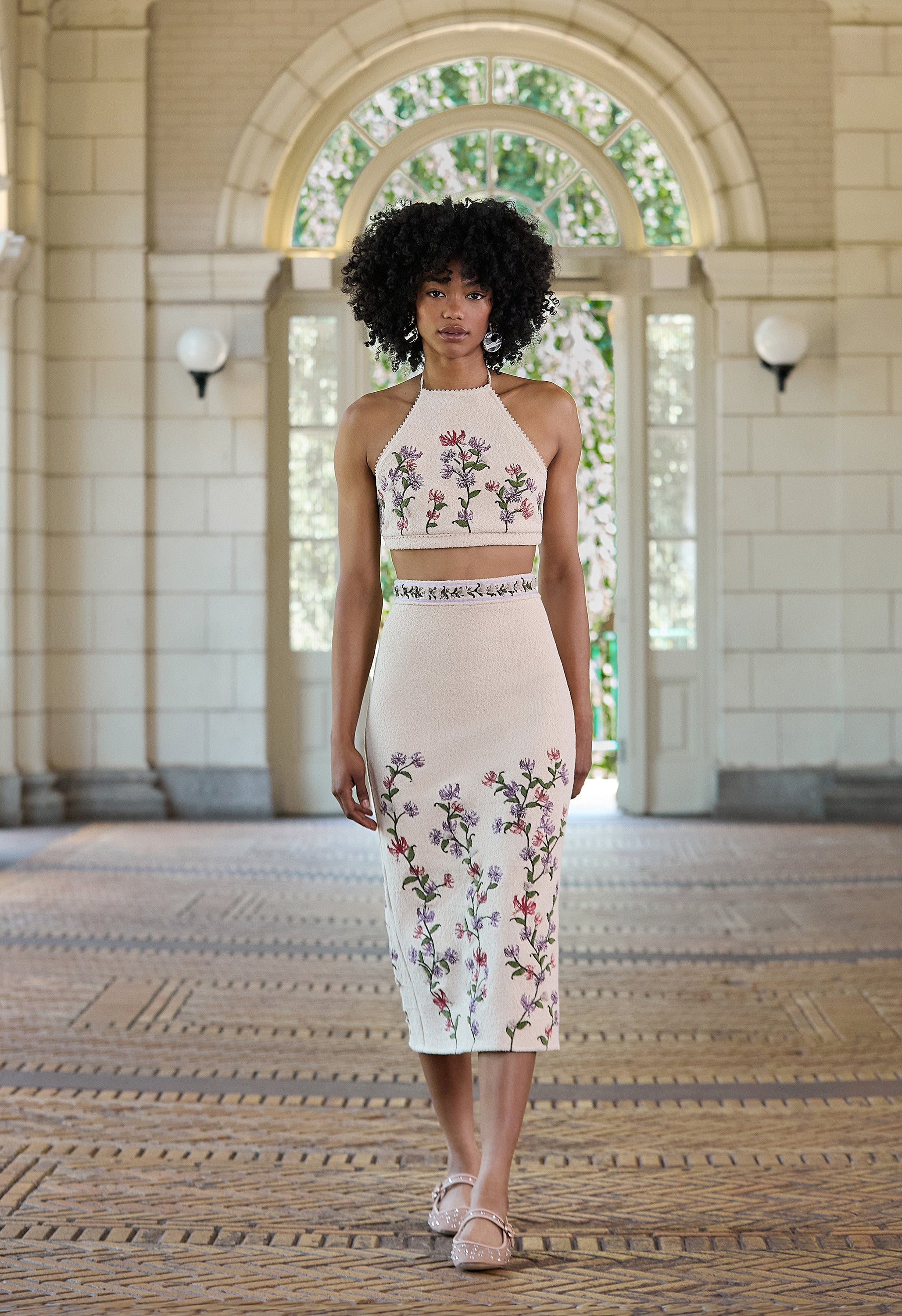 Chlorella Honeysuckle Midi Skirt | Agua by Agua Bendita – AGUA by