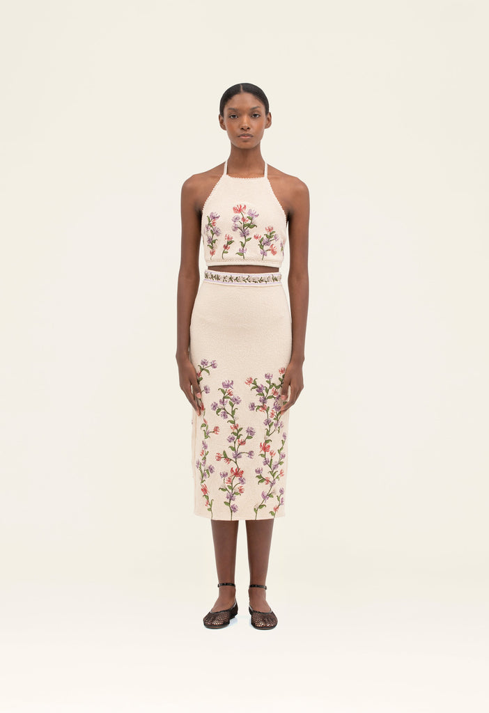 Chlorella Honeysuckle Midi Skirt | Agua by Agua Bendita – AGUA by