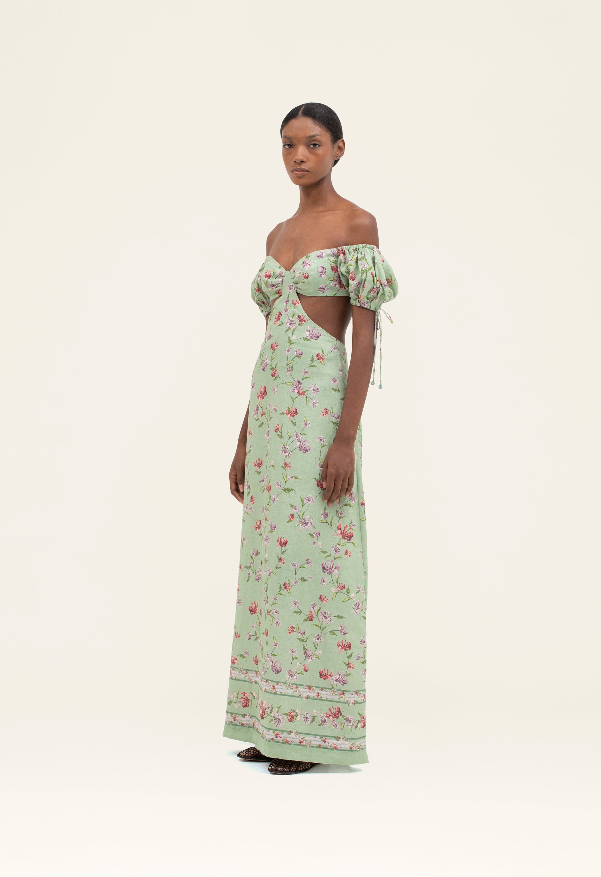 Agua by Agua Bendita Cielo Honeysuckle Maxi Dress, XS Agua by Agua Bendita Cielo Honeysuckle Maxi Dress, XS