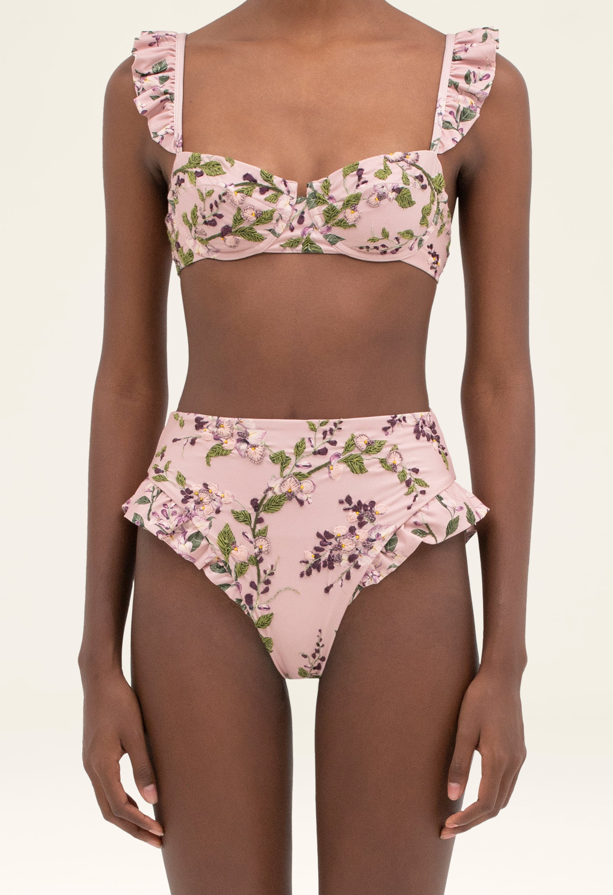 Kiwi Wisteria Bikini Top | Agua by Agua Bendita – AGUA by Agua