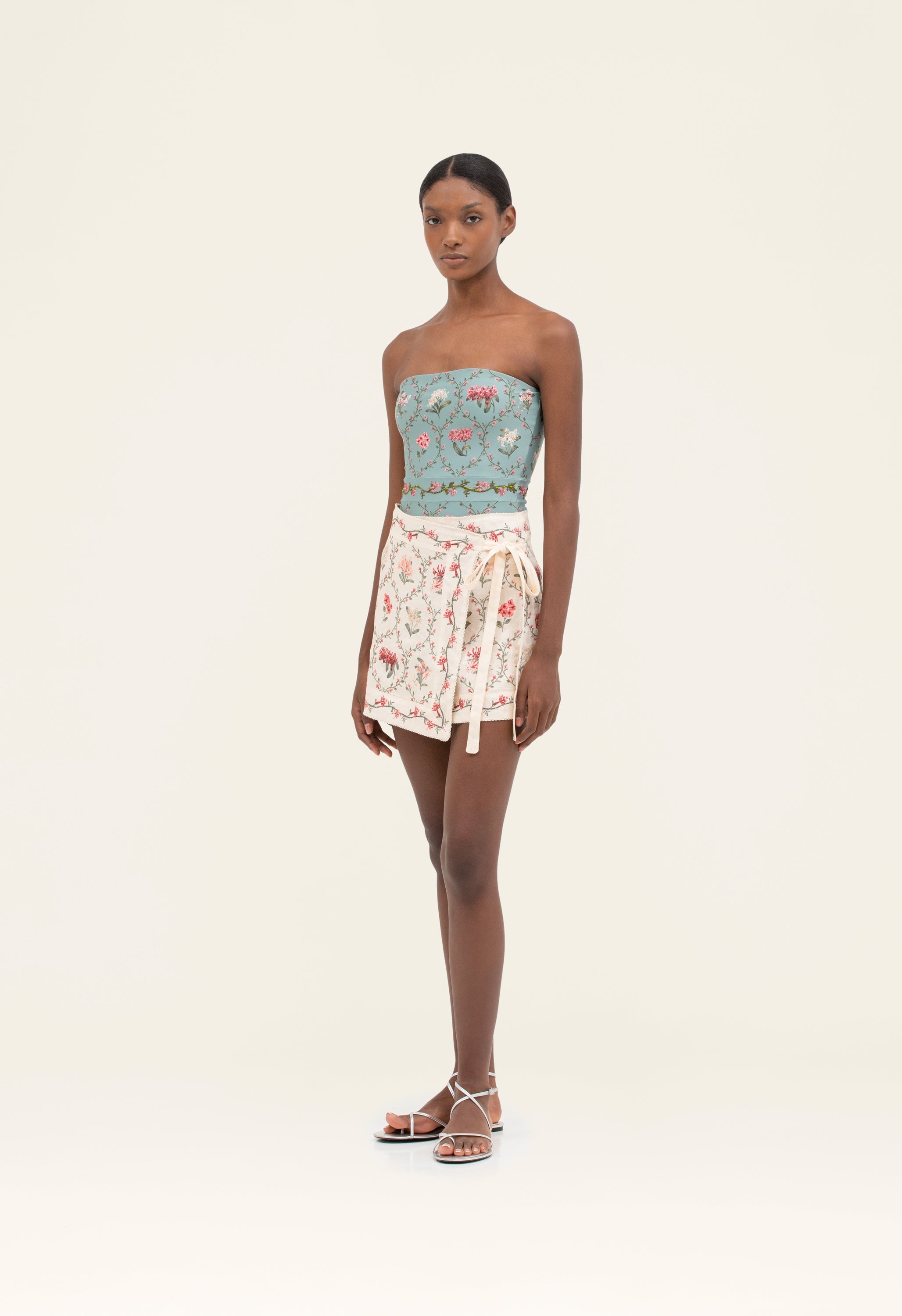 【AGUA BY AGUA BENDITA】orquidea プリント cotton pareo Luna Orquidea Mini Pareo | Agua by Agua Bendita – AGUA by