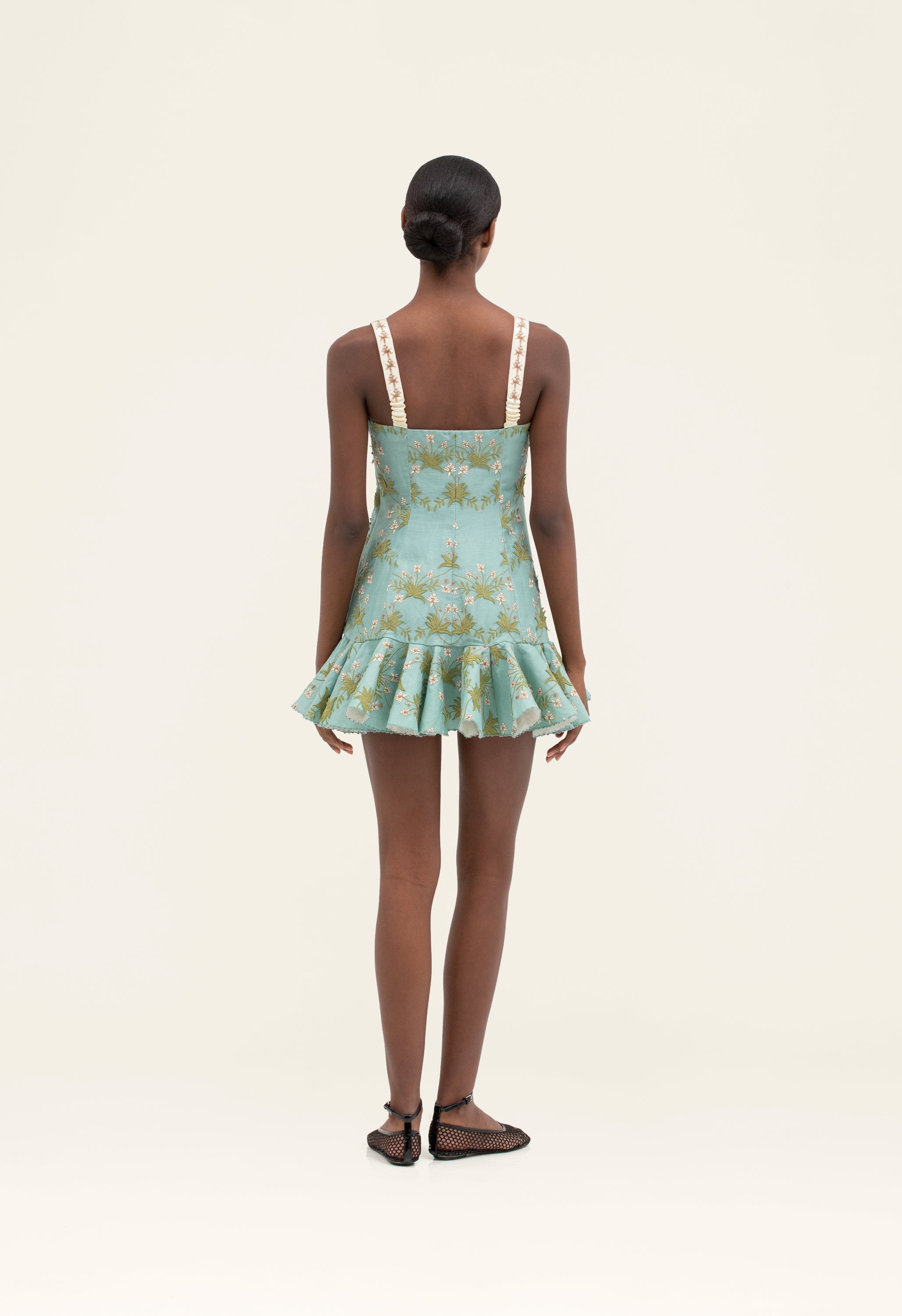 【AGUA BY AGUA BENDITA】orquidea プリント cotton pareo AGUA BY AGUA BENDITA Orquídea Printed Cotton Pareo in Green
