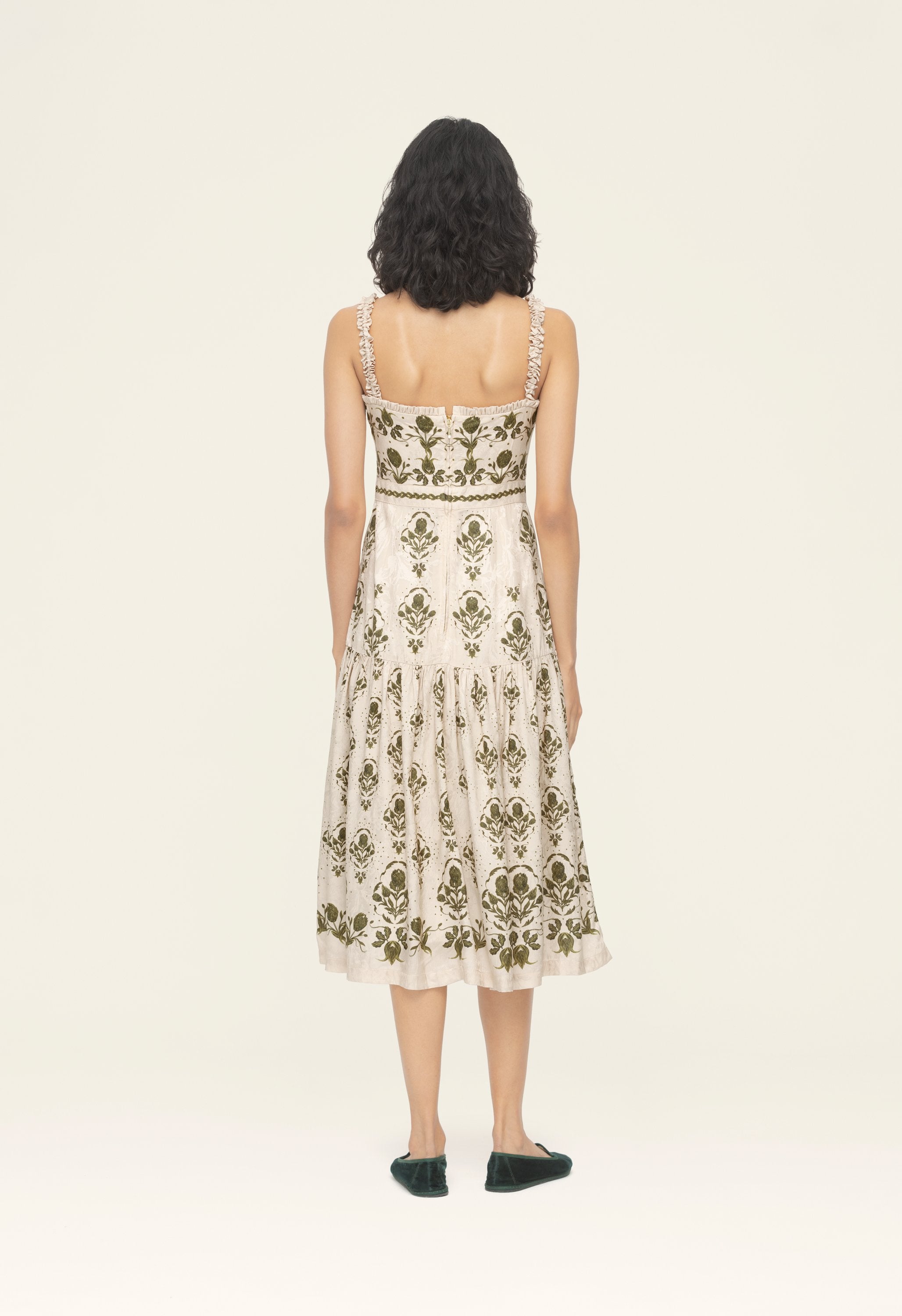 Níspero Relato Hand-Embroidered Midi Dress – AGUA by Agua Bendita US