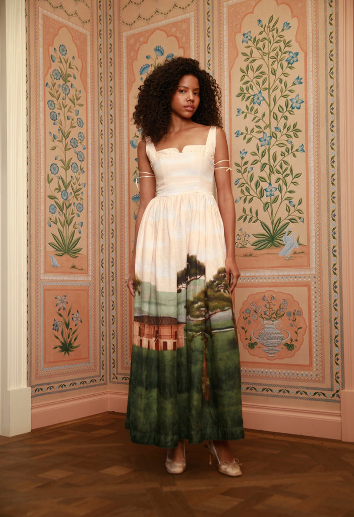 【and mary】betty layered dress Maria-Jaspe_Paraiso_Maxi_Dress