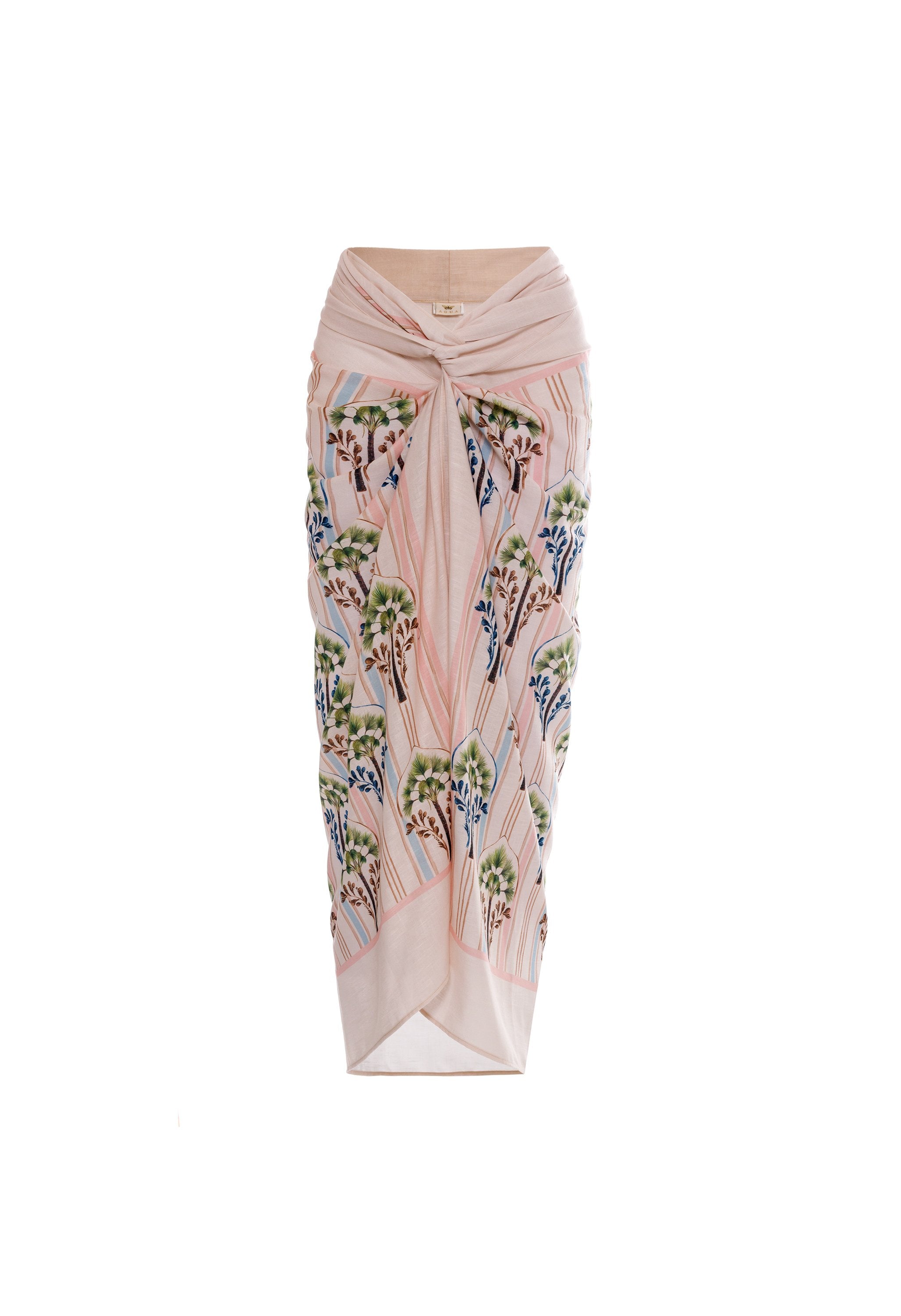 水着・ビーチグッズその他 PRADA FW25 Embroidered cotton sarong (31158SOOO17K7 F0924) Bel Mar Esmeralada Hand-Embroidered Maxi Skirt | Agua by