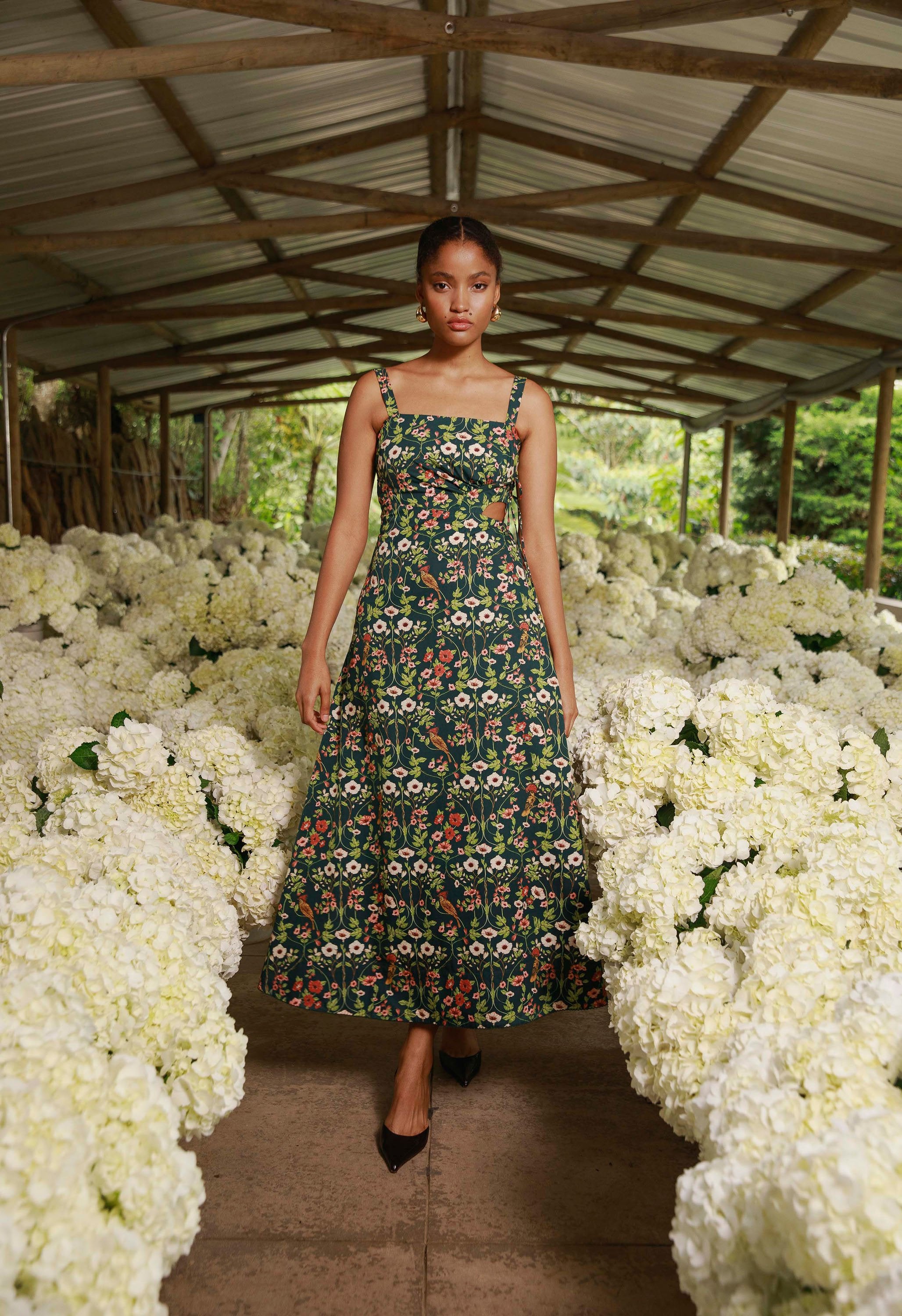 Verano Mosquetero Midi Dress | AGUA by Agua Bendita AGUA by Agua Bendita US Verano Mosquetero Midi Dress | AGUA by Agua Bendita AGUA by Agua Bendita US