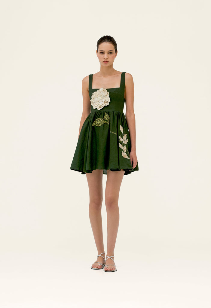 ♡͚༻ི࿐࿔༶♡♡͚FOXEY Dress GARDENIA༄࿐࿔༶♡♡͚ Kensie Ruffle Floral Print Burnout Chiffon V-Neck Short