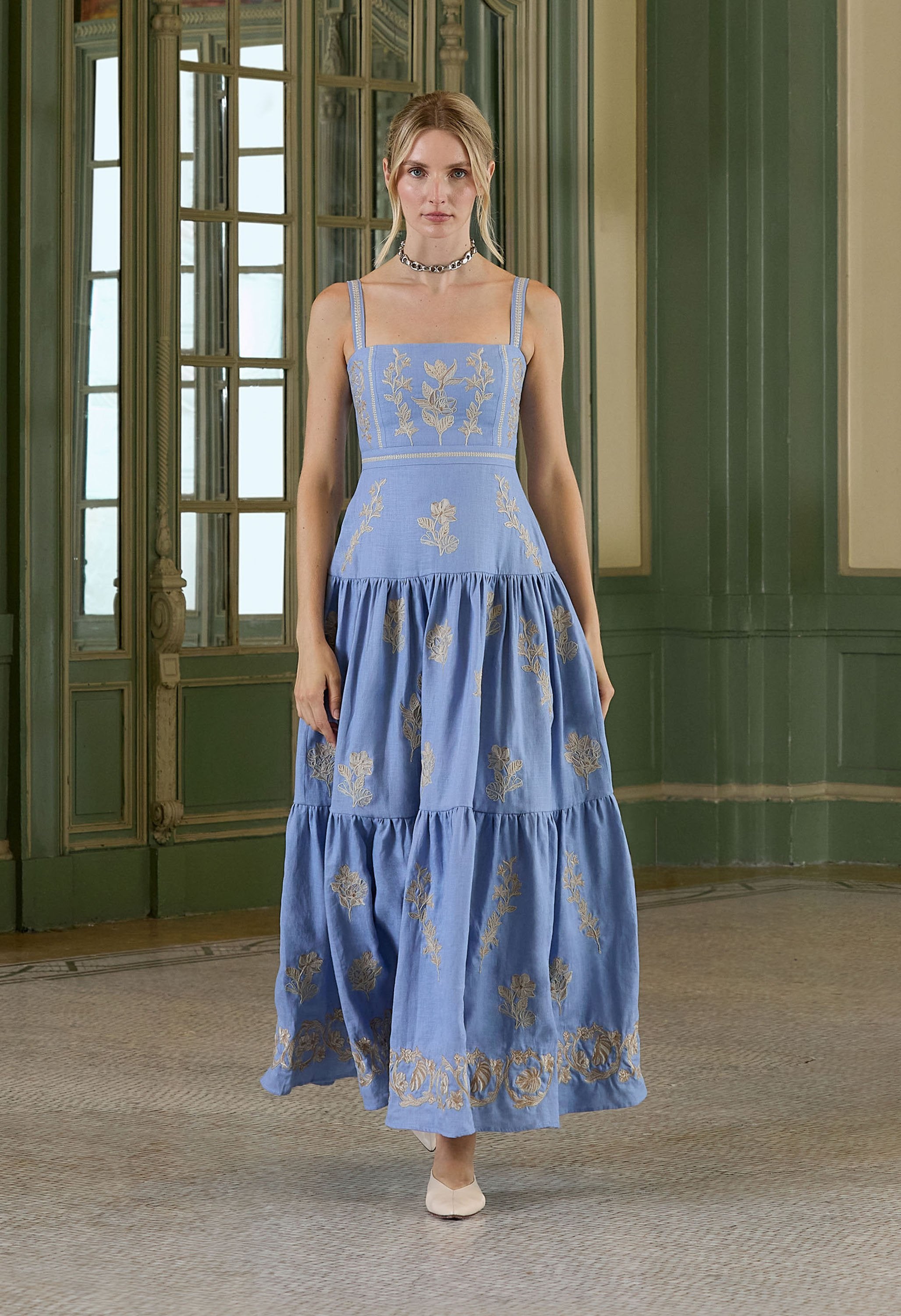 agua by agua bendita blue dress Lima Maxi Dress