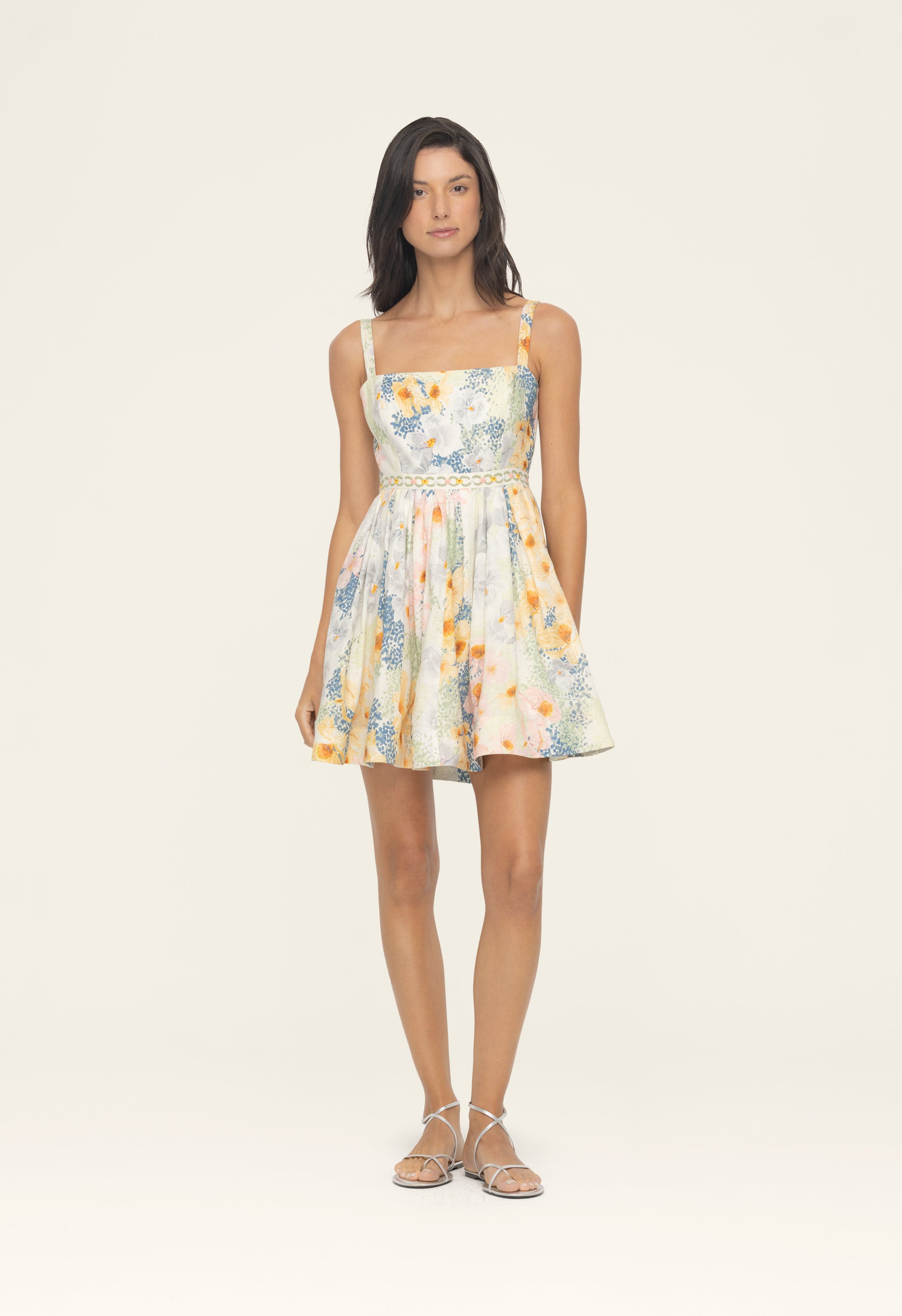 Sapucai Florecer Hand-Embroidered Mini Dress | Agua by Agua