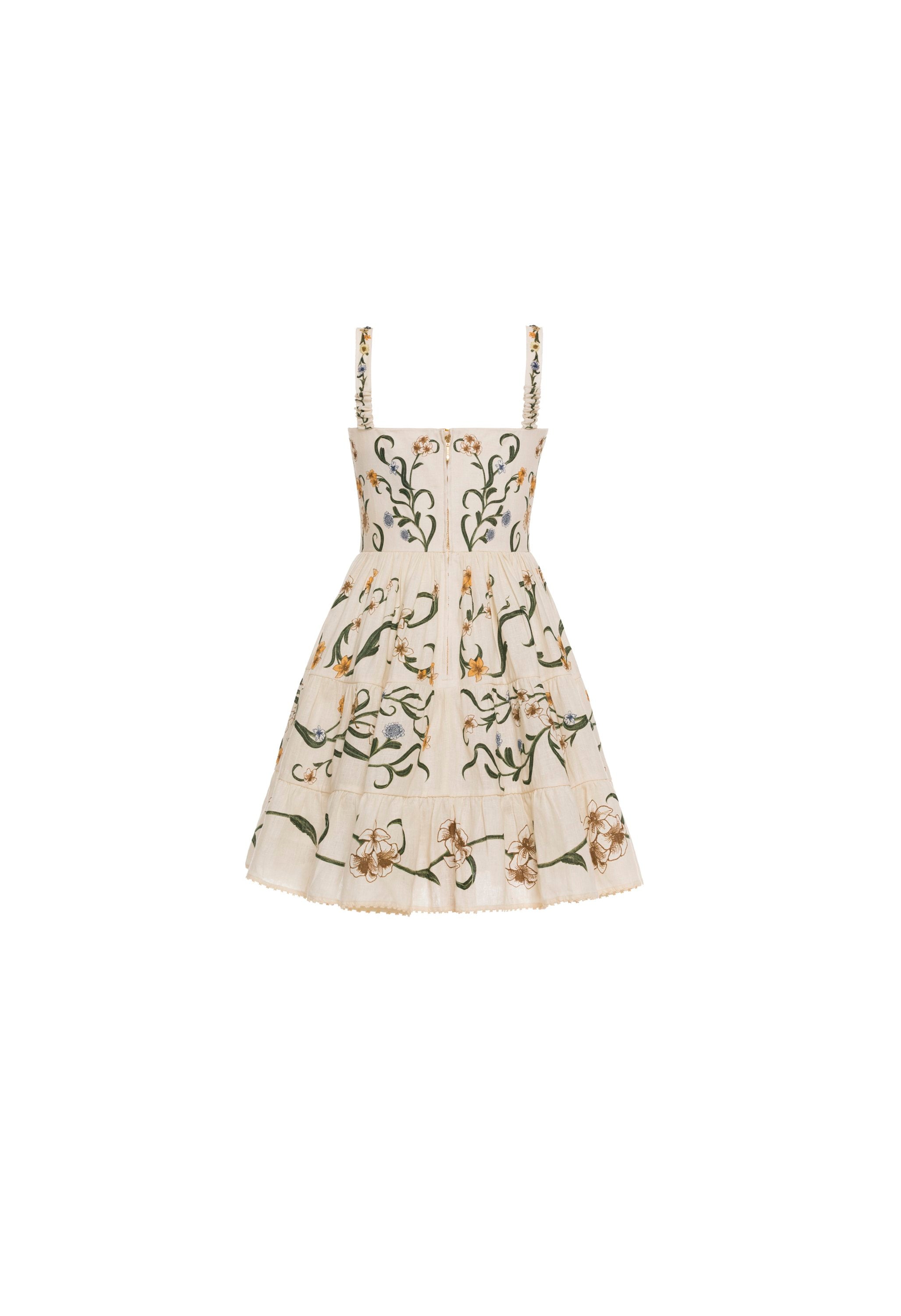 agua by agua bendita habitat lima mini dress Agua by Agua Bendita | Introducing the Lima Mini Dress an Agua favorite, now reimagined in a stunning blue and ivory color palette. Featuring delicate,