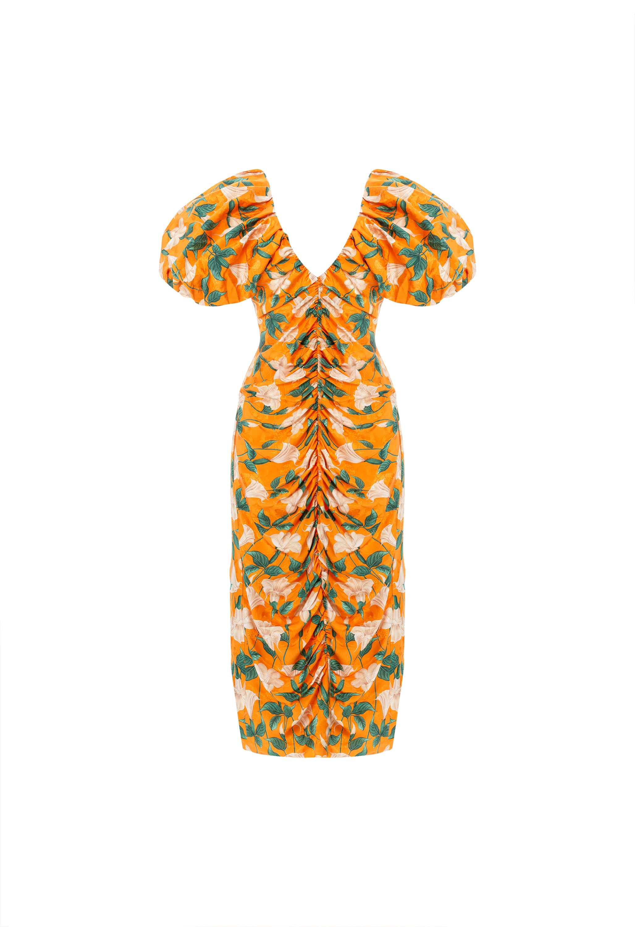 Camelia-Sabanero-Dorado-Viscose-Jacquard-Midi-Dress-11206-HOVER