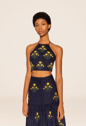 Castana-Mimosa-Dark-Blue-Cropped-Halter-Top-8415