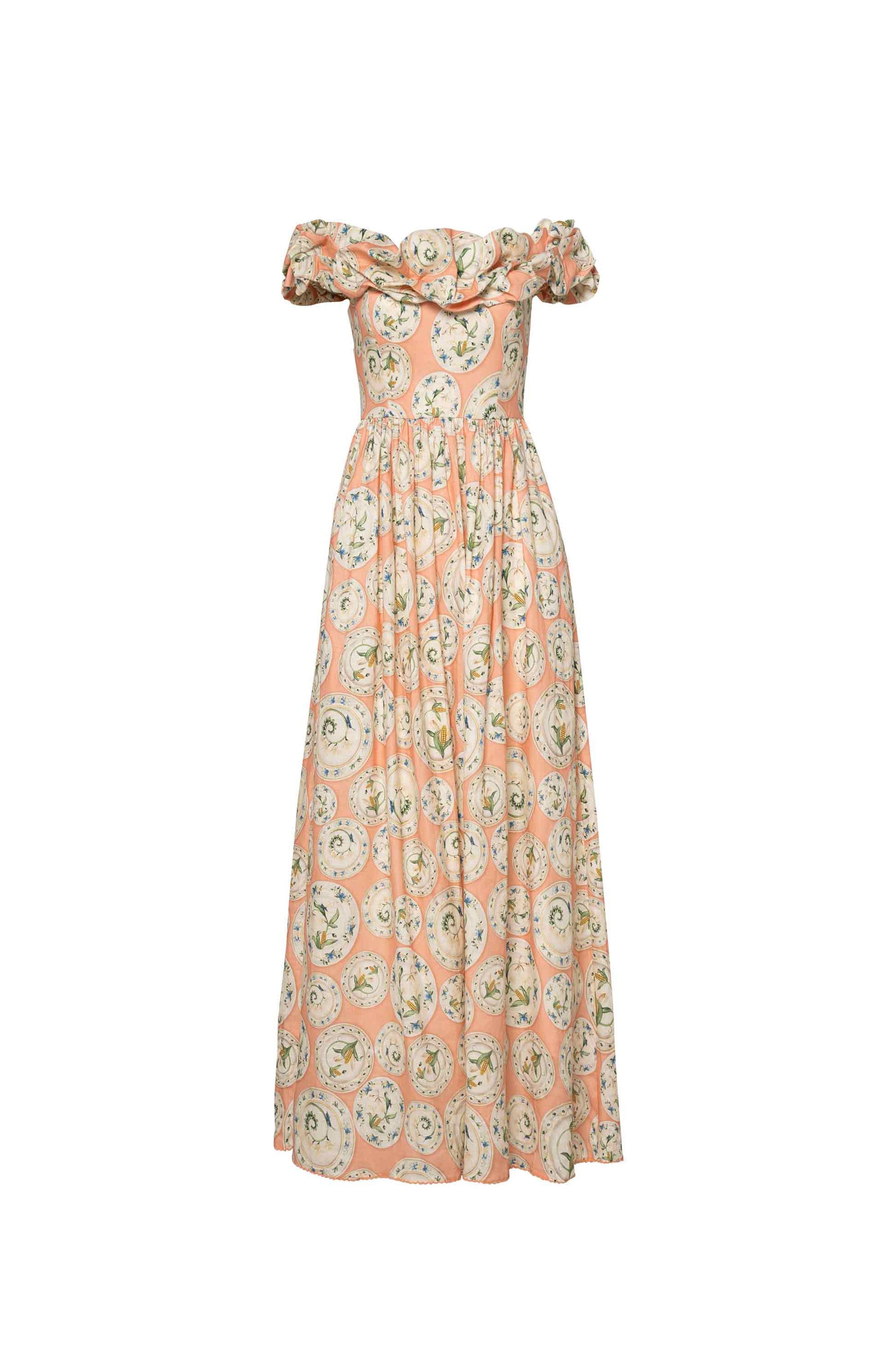 agua by agua bendita espliego floral cotton maxi dress Espliego Sueo Maxi Dress