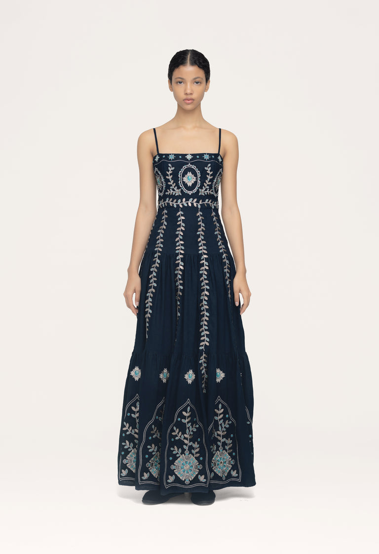 Lima-Relicario-Embroidered-Maxi-Dress-14232 - 1