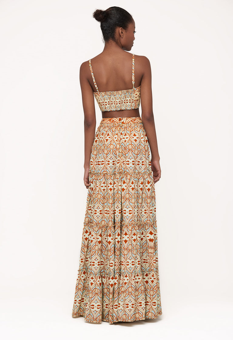 Macadamia-Calados-Hand-Embroidered-Viscose-Maxi-Skirt-12062 - 2