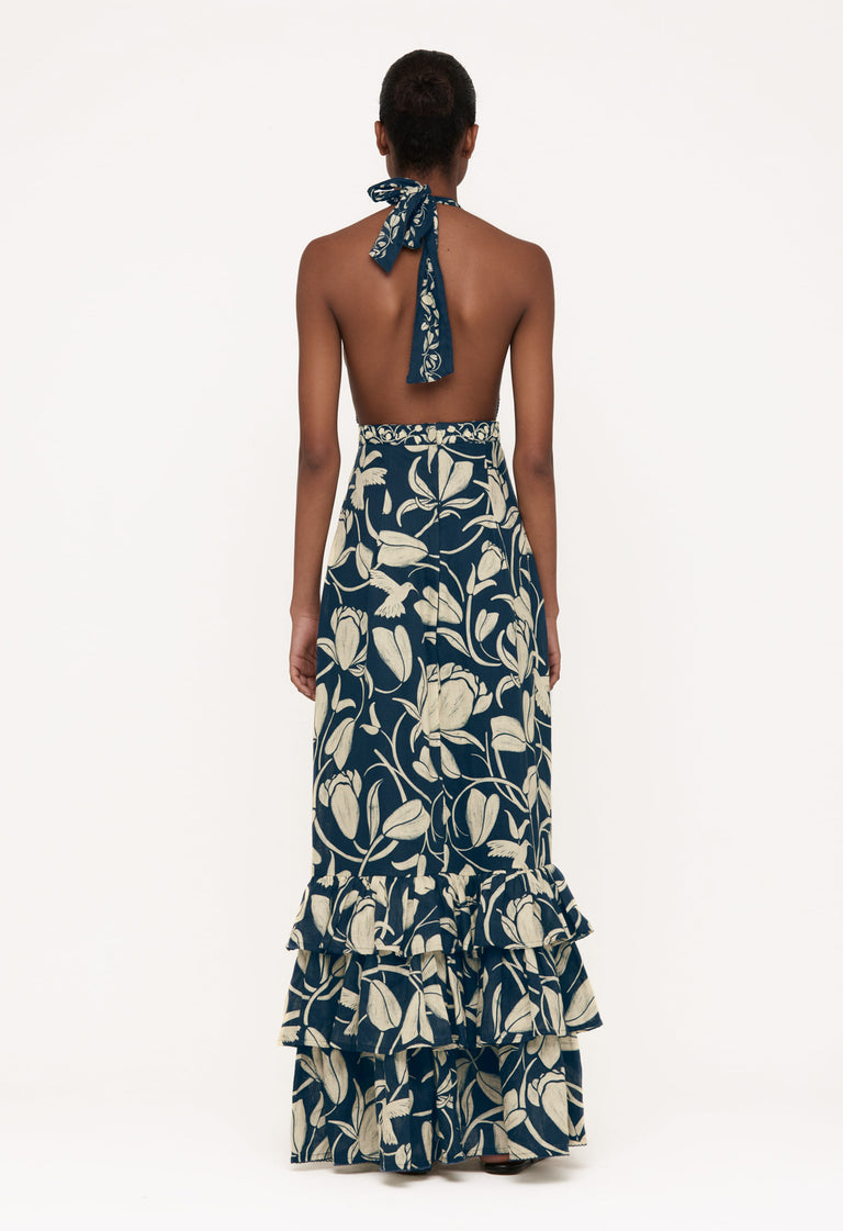 Magnolia-Flora-Hand-Embroidered-Linen-Maxi-Dress-12058-2 - 2