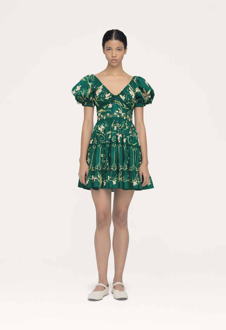 Manzanilla-Esmeralada-Hand-Embroidered-Mini-Dress-14196 - 1