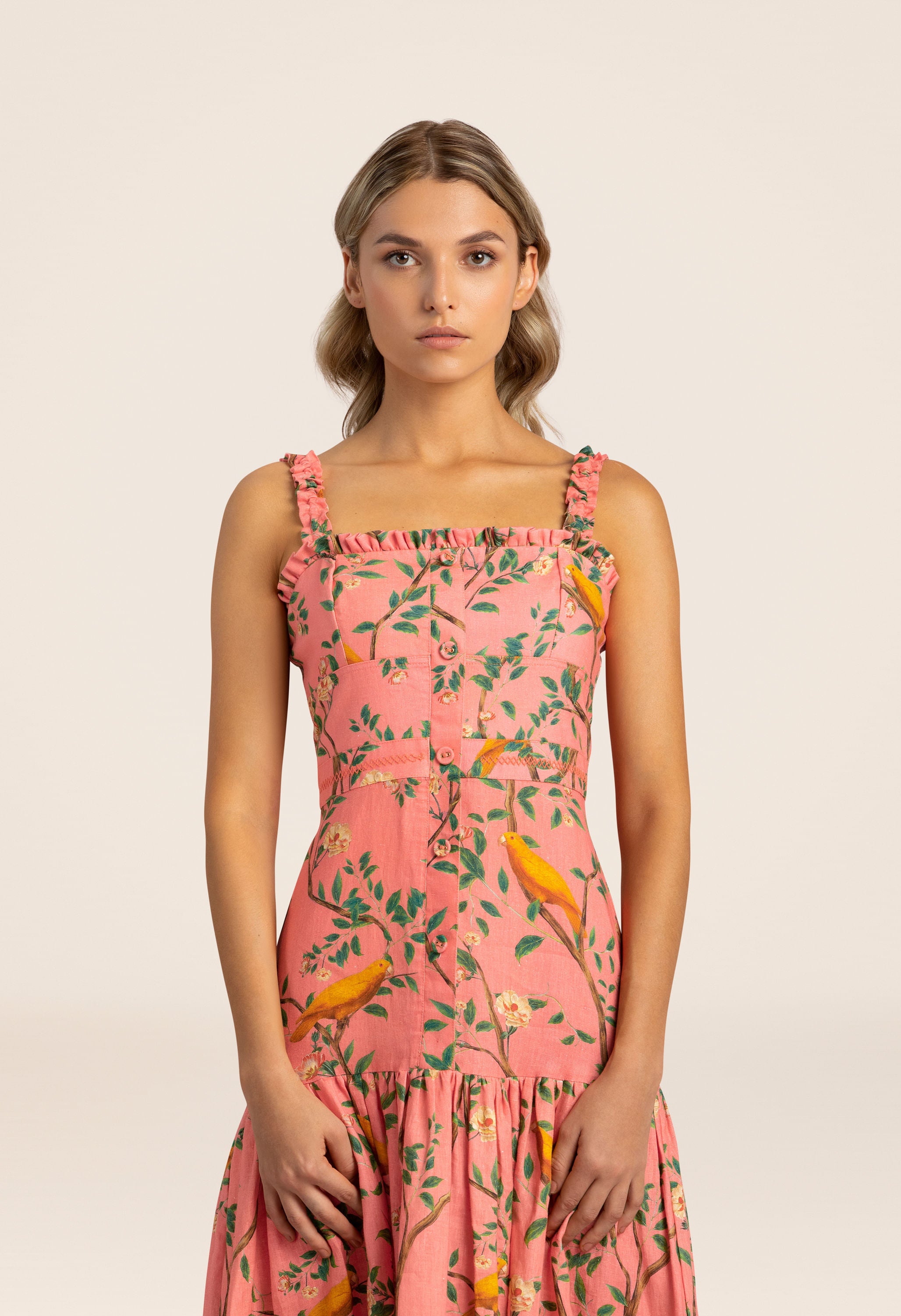 Nispero-Canarios-Pink-Midi-Dress-8365