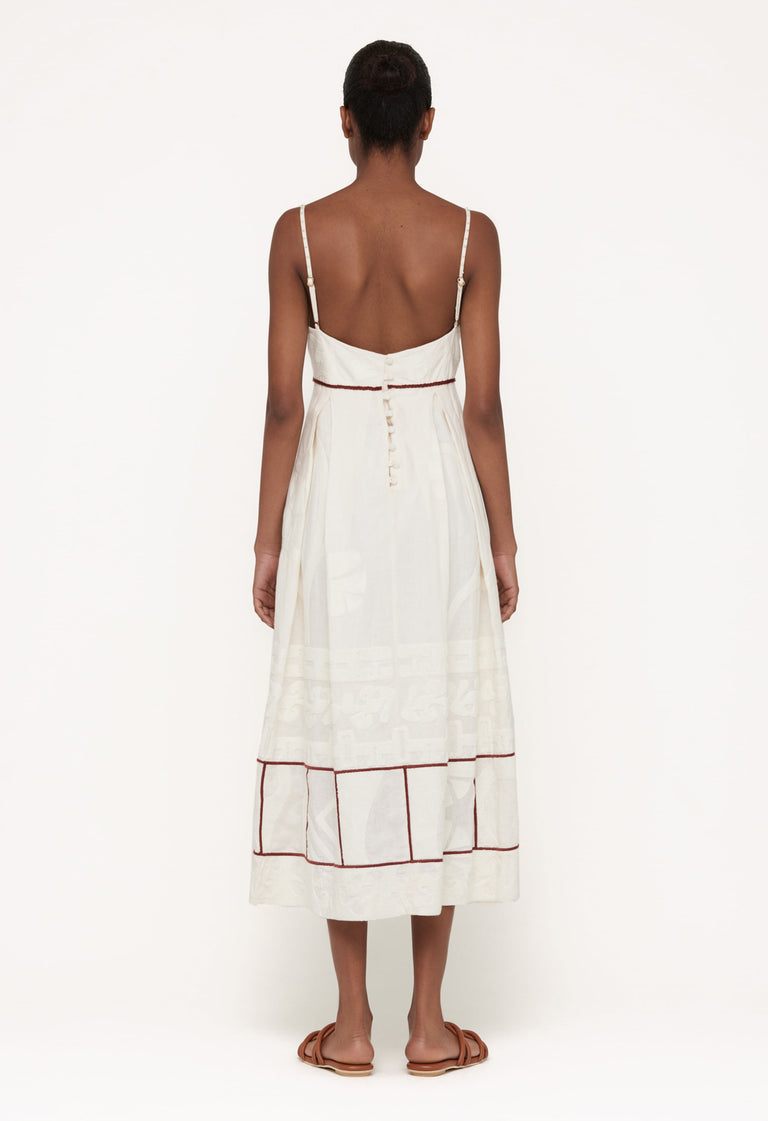 Quimbaya-Geometrico-Hand-Embroidered-Linen-Midi-Dress-11949-2 - 2