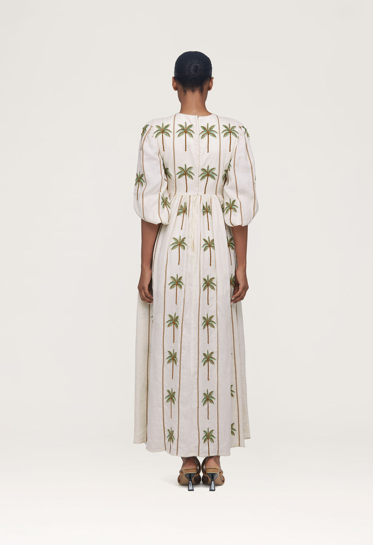 Raquel-Victoria-Hand-Embroidered-Linen-Maxi-Dress-12664-2 - 2