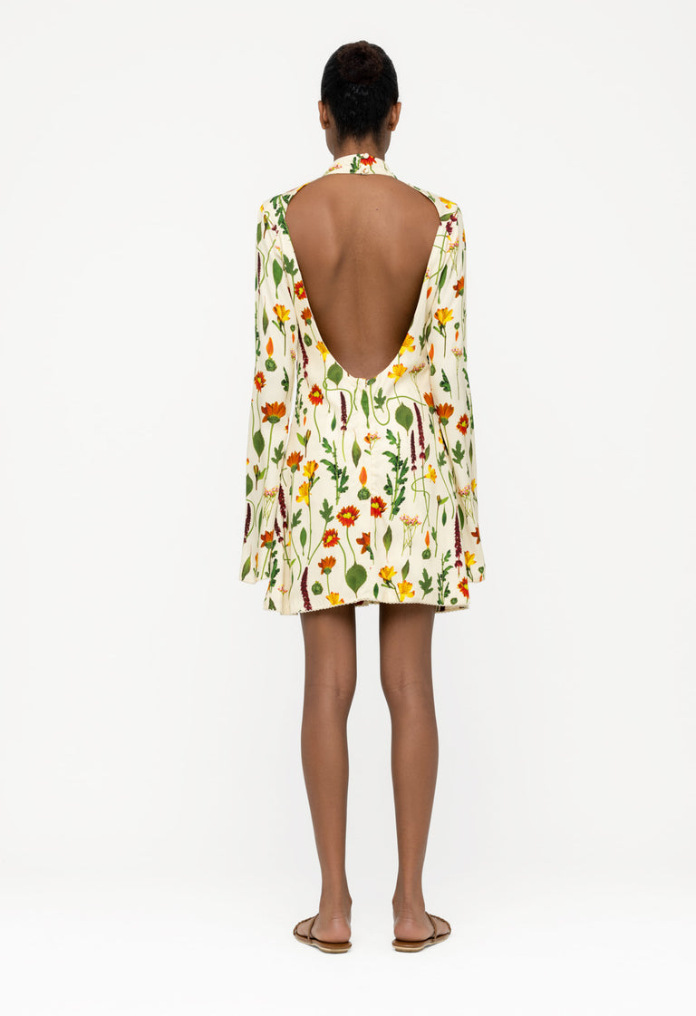 Sur-Primavera-Silk-Jacquard-Mini-Dress-12066-2 - 2