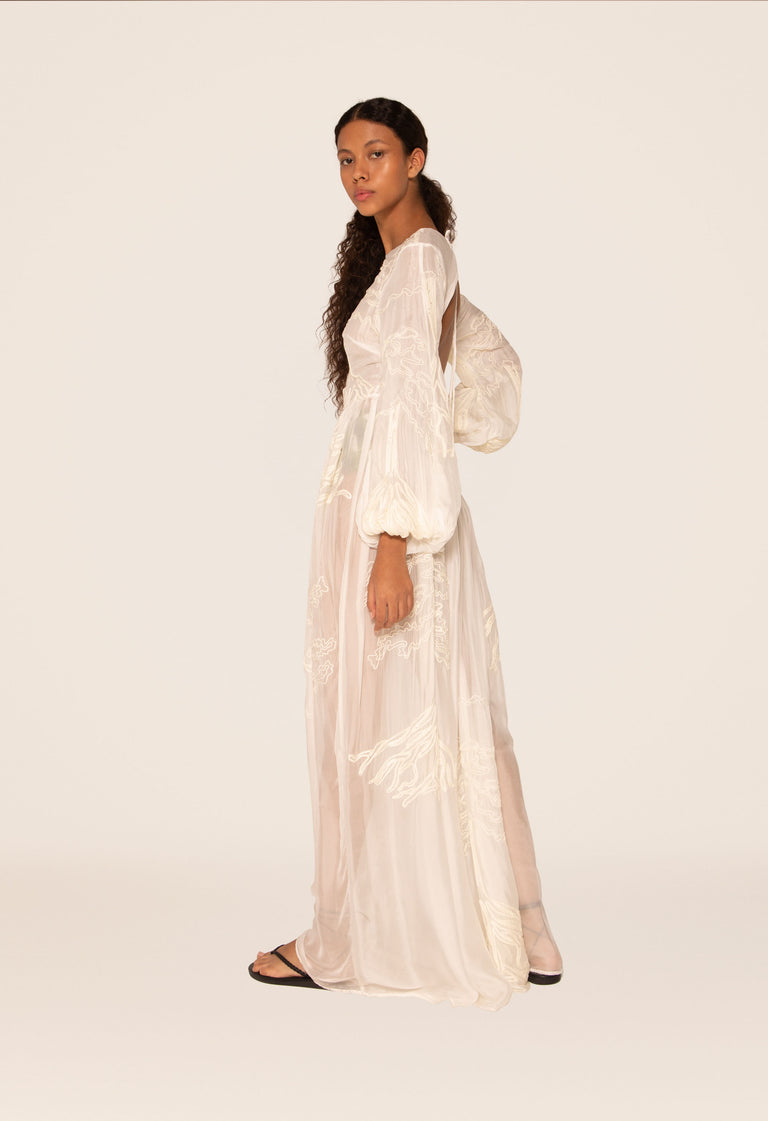 Zafiro-Manglares-Off-White-Maxi-Dress-9153 - 2